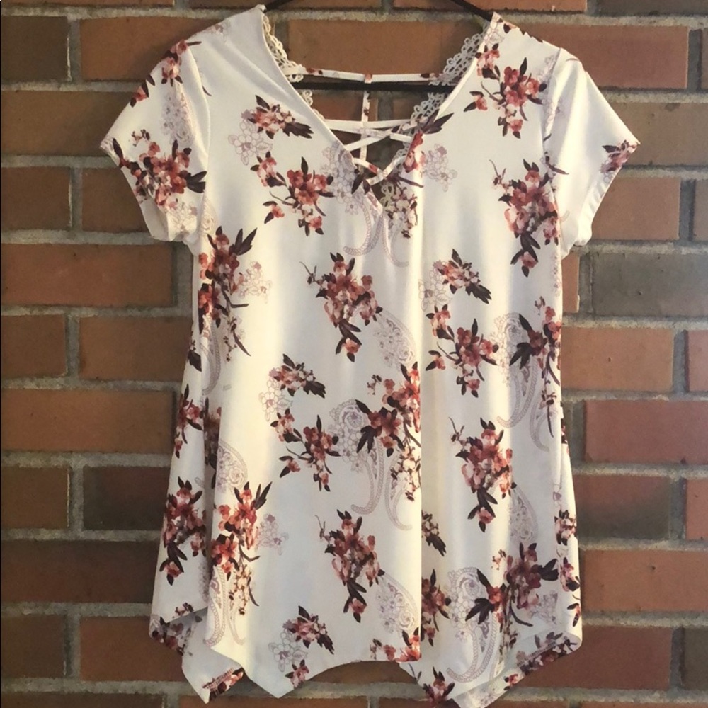 Daytrip White Floral V-Neck
